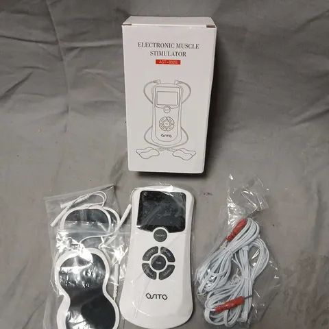 ELECTRONIC MUSCLE STIMULATOR – AST-802B WITH ELECTRODES & LEAD WIRES