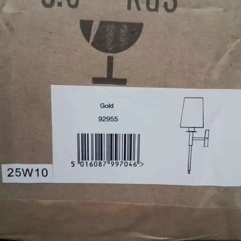 BOXED GOLD WALL MOUNTED LIGHT 