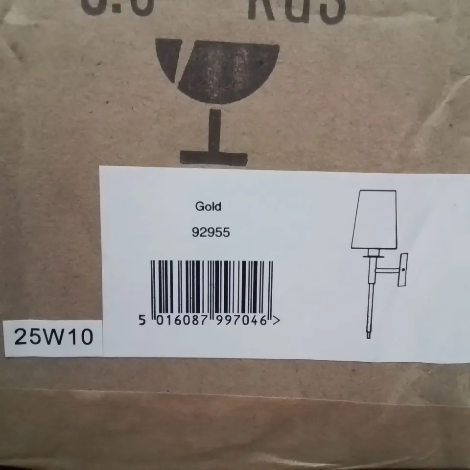 BOXED GOLD WALL MOUNTED LIGHT 