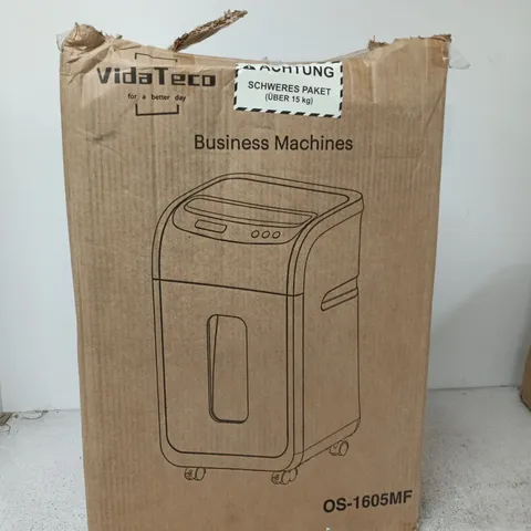 VIDATEC MICRO CUT PAPER SHREDDER OS-1605MF BLACK (18 SHEET CAPACITY) – BOX