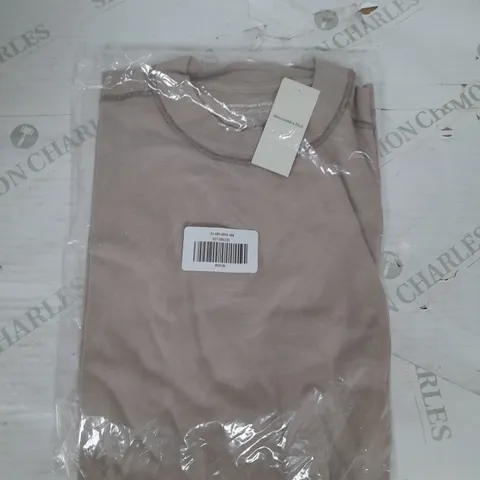 ABERCROMBIE & FITCH SOFT VINTAGE INSPIRED FIT TEE IN BEIGE SIZE M
