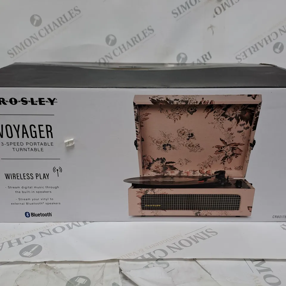 CROSLEY VOYAGER FLORAL BLUETOOTH TURNTABLE