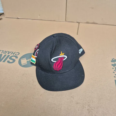 NEW ERA 9FIFTY CAP β MIAMI HEAT EMBROIDERED LOGO, BLACK