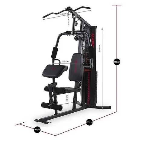 BOXED MARCY ECLIPSE HG3000 COMPACT HOME GYM WITH WEIGHT STACK, 68 KG (3 BOXES)