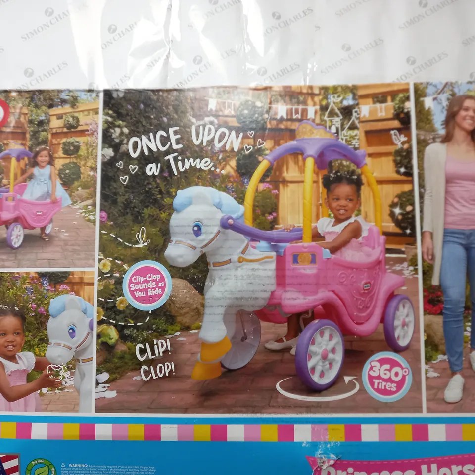 BOXED LITTLE TIKES PRINCESS COSY HORSE CHARIOT  RRP £134.99