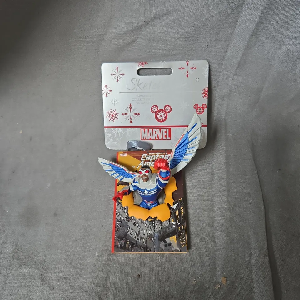 MARVEL SKETCHBOOK CAPTAIN AMERICA ACTION FIGURE ON CARD WITH WINGED ACCESSORY