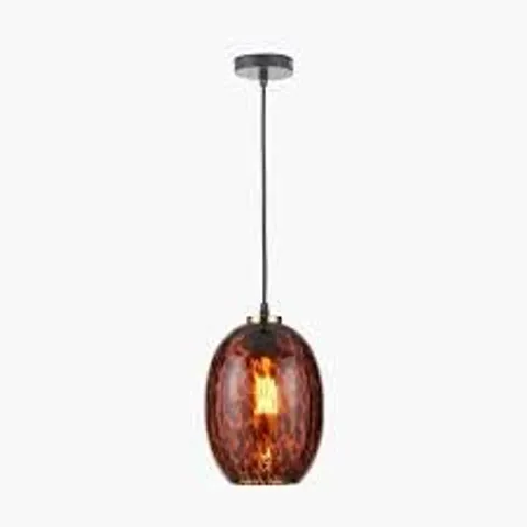 BOXED LUCIEN TORTOISESHELL EGG GLASS PENDANT