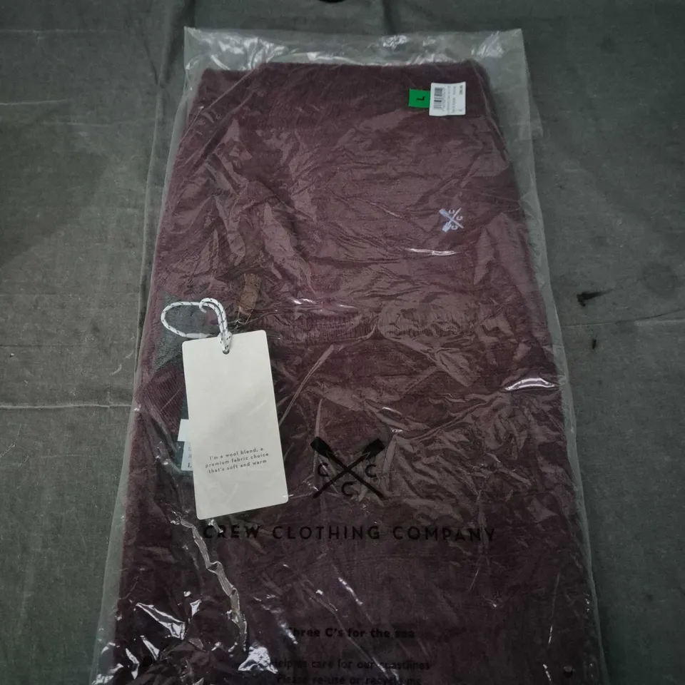 CREW CLOTHING COMPANY LAMBSWOOL CABLE HALF ZIP SWEATER – SIZE L