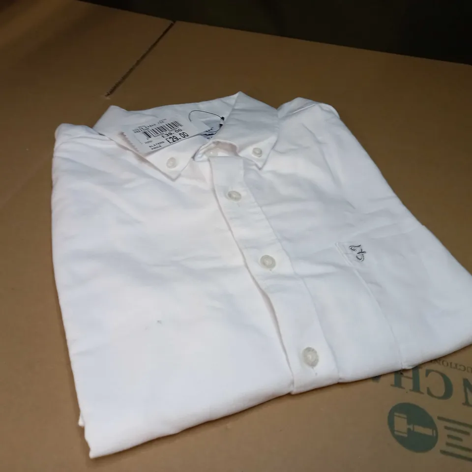 FARAH WHITE MENS SHIRT - LARGE
