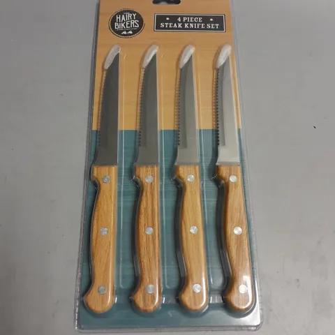 SET OF 4 THE HAIRY BIKERS STEAK KNIFE SET