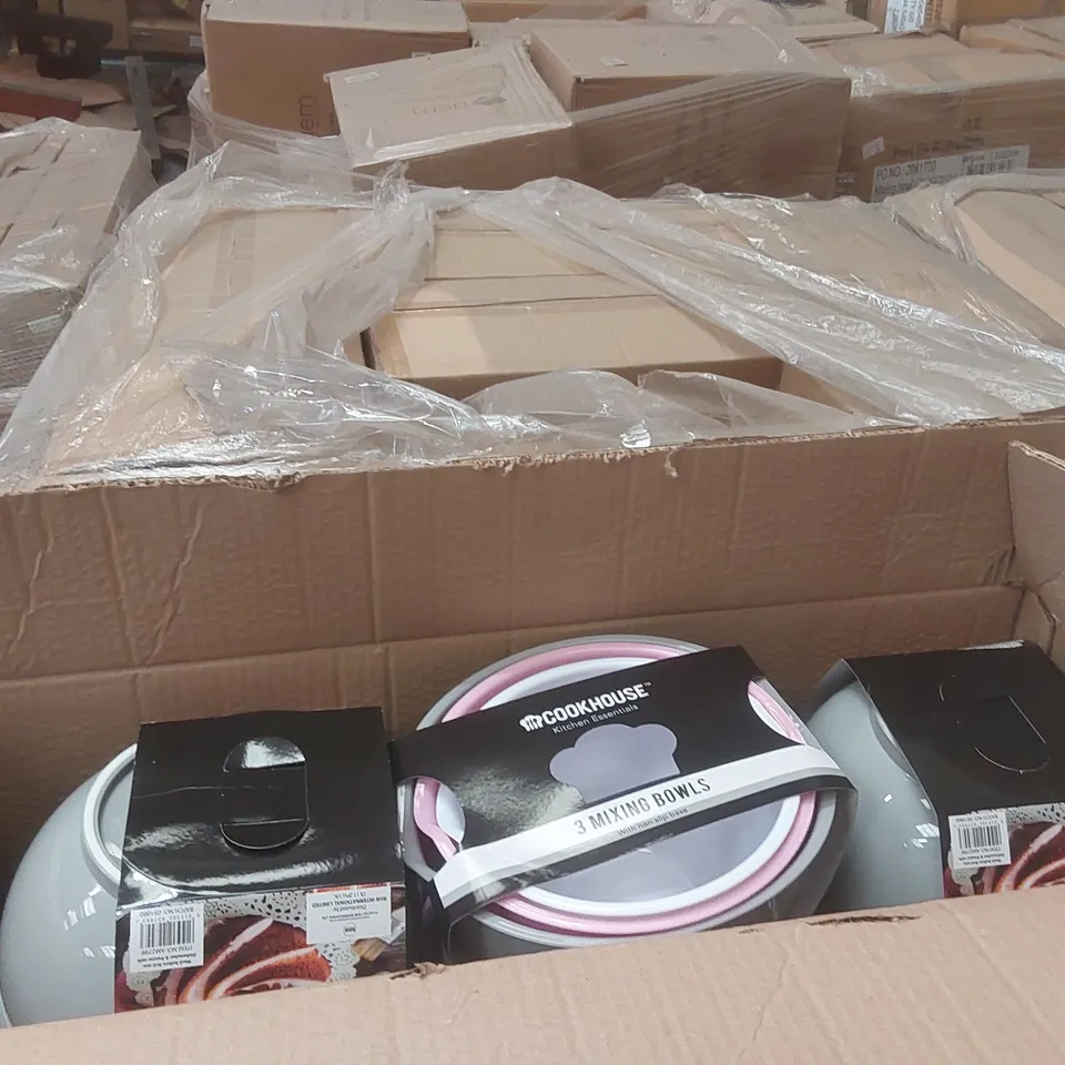PALLET CONTAINING APPROXIMATELY 160x COOKHOUSE 3PCS MIXING BOWLS