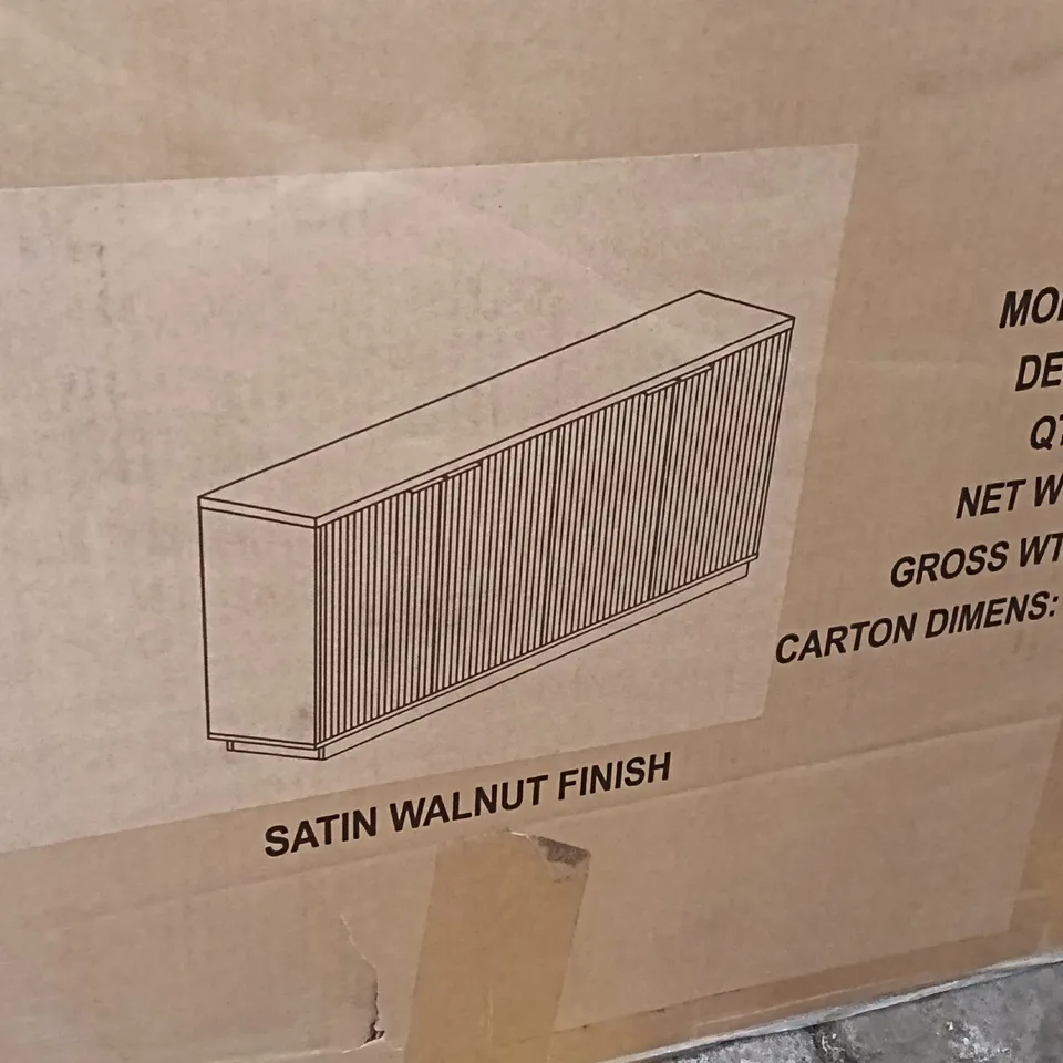 BOXED BUFFET CABINET - SATIN WALNUT (1 BOX)