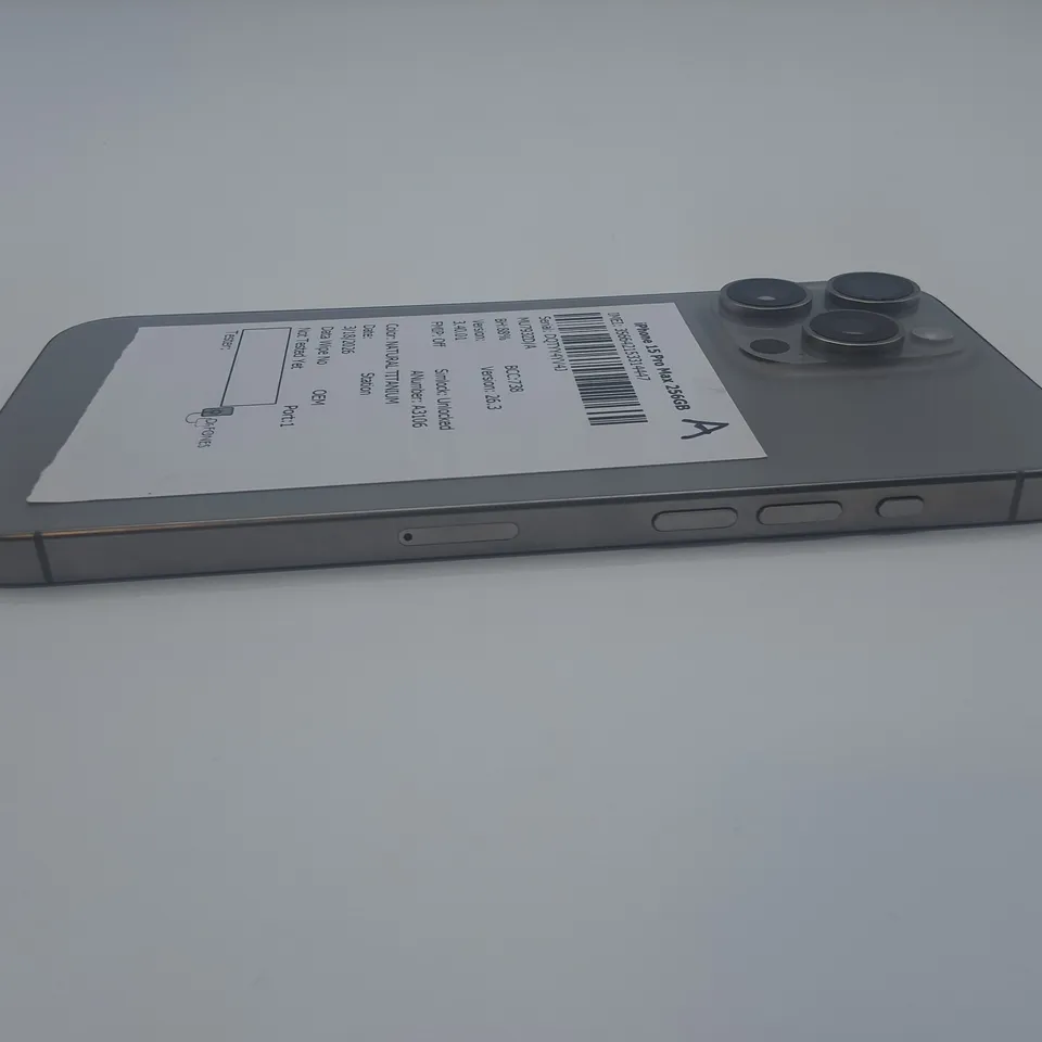 UNBOXED APPLE IPHONE 15 PRO MAX 256G IN NATURAL TITANIUM - A3106