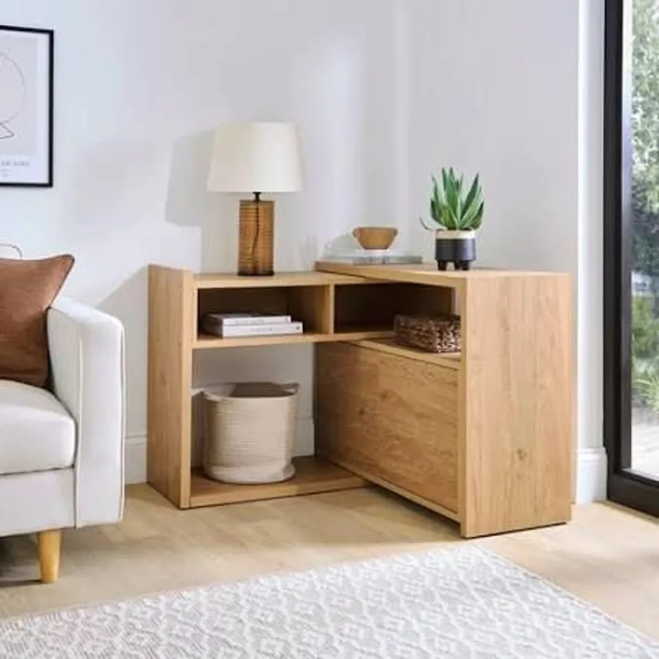 BOXED REN EXTENDABLE SIDEBOARD, OAK EFFECT (1 BOX)