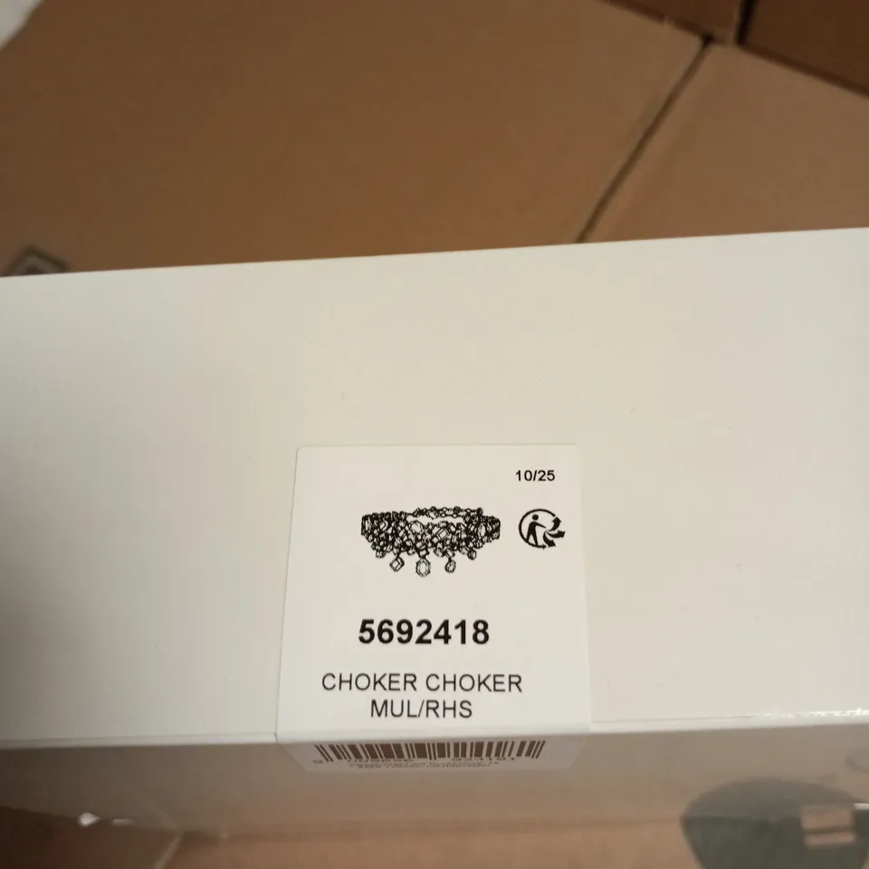 SWAROVSKI MULTICOLOURED CRYSTAL CHOKER NECKLACE – COSTUME JEWELLERY