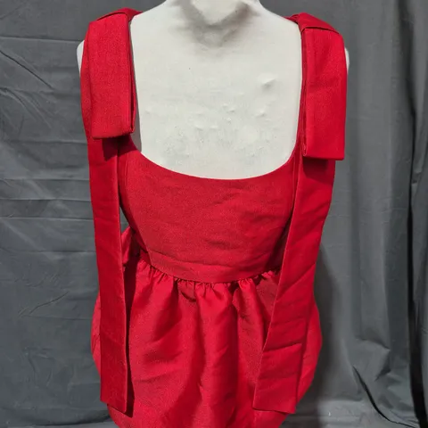 ALIGNE ALINA TIE SLEEVE TOP IN RED SIZE 6