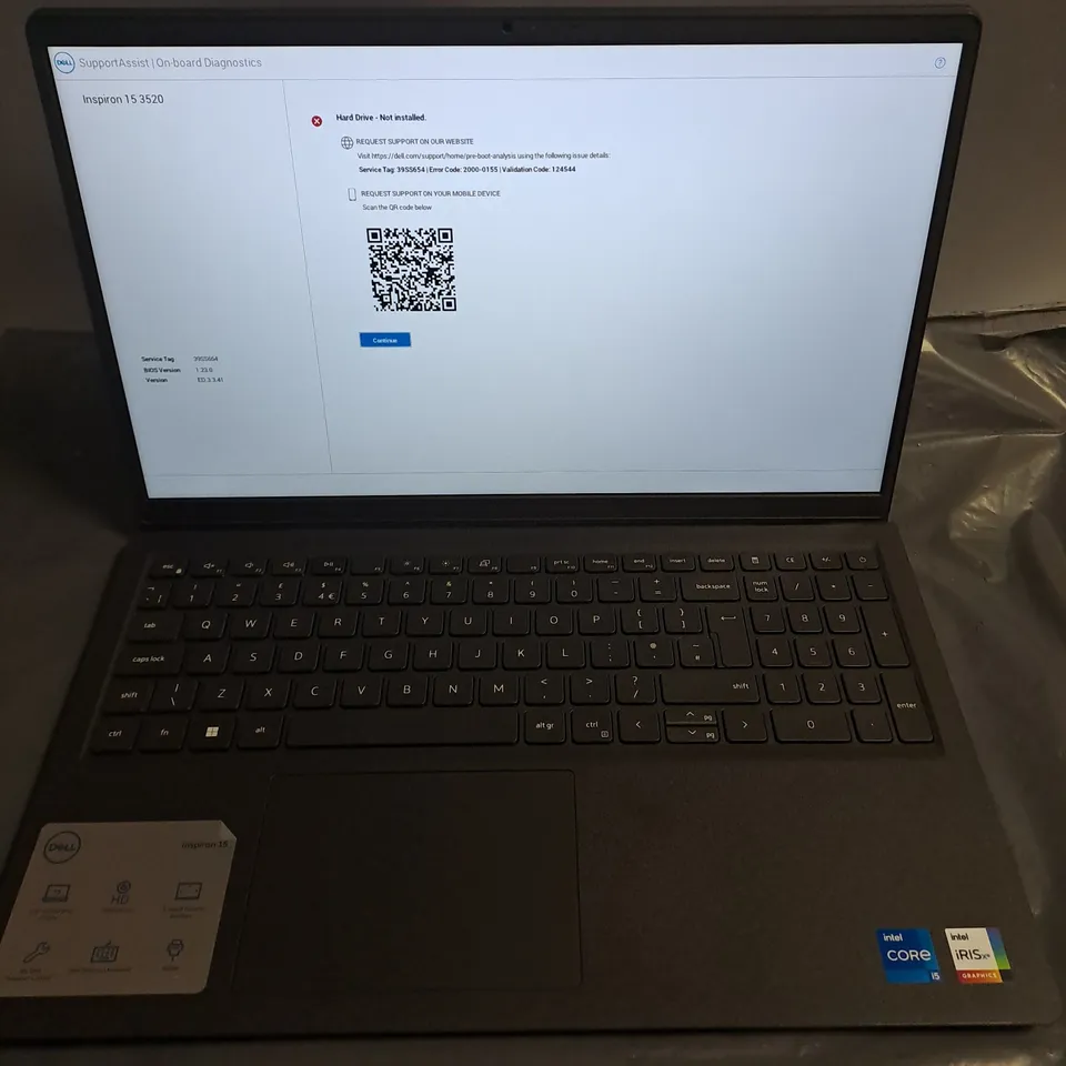 UNBOXED DELL INSPIRON 15 INTEL CORE I5 WITH IRIS X GRAPHICS LAPTOP