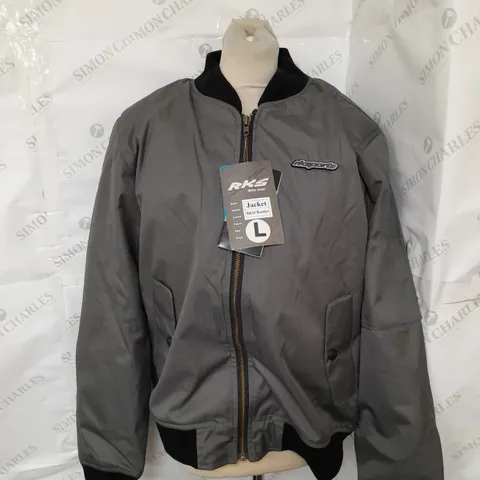 RKSPORTS REINFORCED MOTORBIKE BOMBER JACKET IN DARK GREEN SIZE L