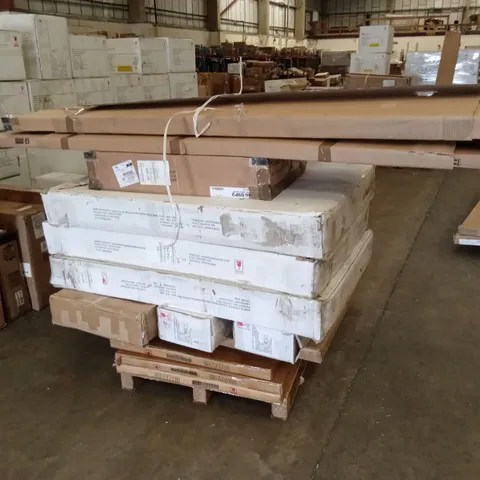 PALLET OF ASSORTED INCOMPLETE DESIGNER FURNITURE PARTS AND PIECES 