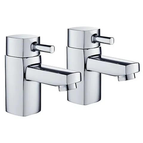 BRAND NEW BOXED NIAGARA HOLBORN BATH TAPS PAIR CHROME LEVER BATHROOM TWIN MODERN FAUCET SET OF 2