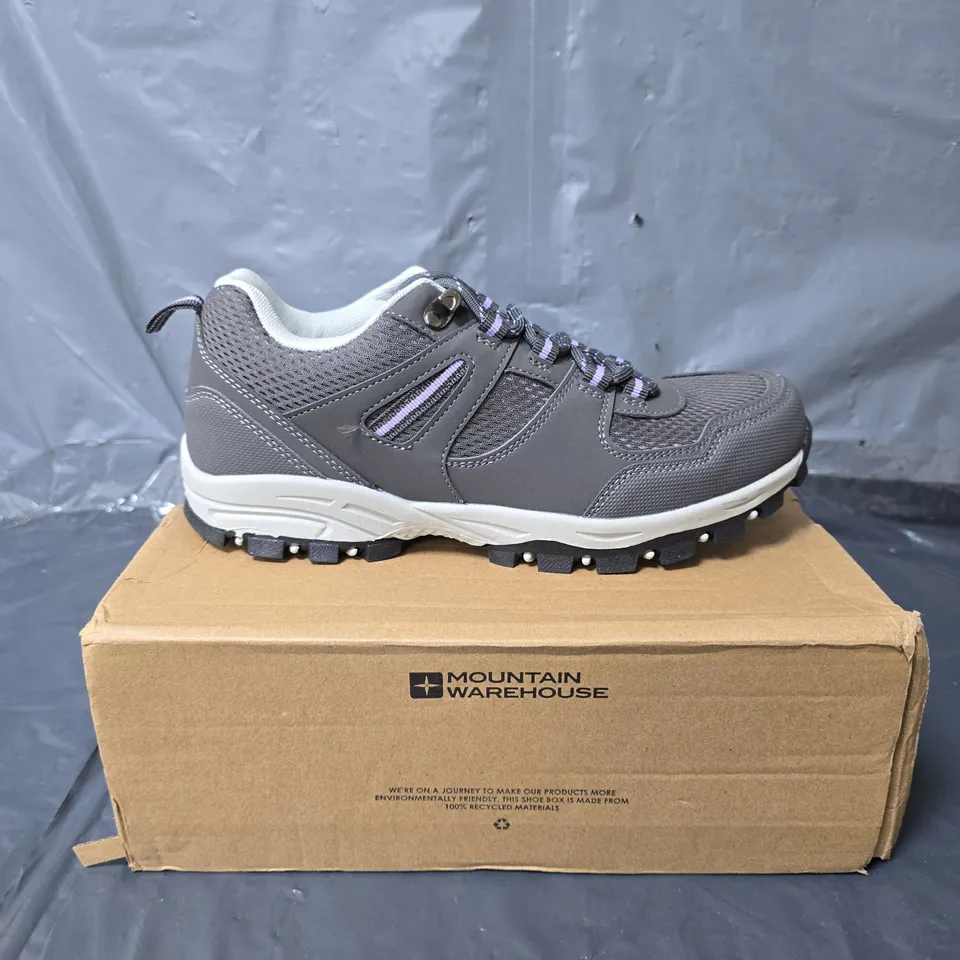 MOUNTAIN WAREHOUSE WOMENS WIDE FIT WALKING SHOES - GREY - SIZE 6