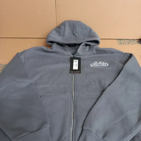 SUPPLY AND DEMAND DARK GREY HOODIE SIZE M