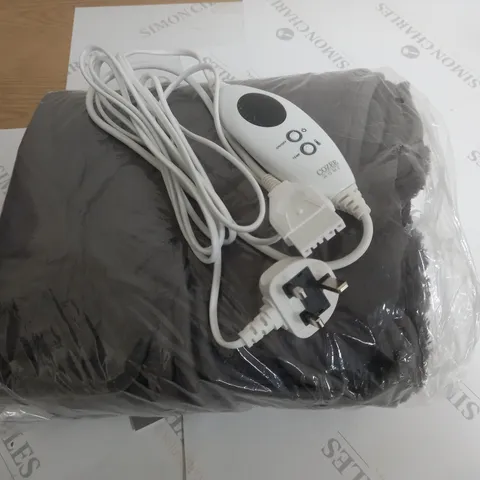 BOXED COZEE HOME VELVETSOFT HEATED THROW IN CHARCOAL