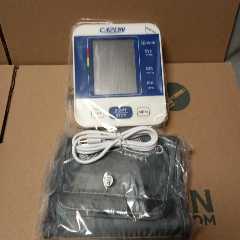 BOXED CAZON ARM TYPE ELECTRONIC BLOOD PRESSURE MONITOR