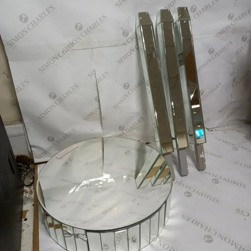 PHOEBE ROUND MIRRORED BEDSIDE TABLE [COLLECTION ONLY] RRP £139