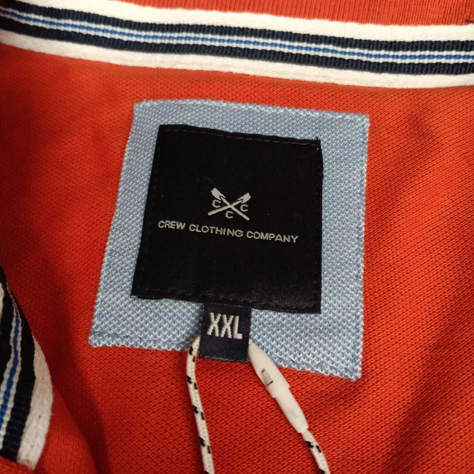 CREW CLOTHING COMPANY POLO SHIRT – ORANGE/RED, UK XXL