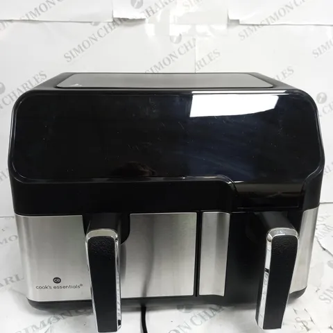 BOXED COOK'S ESSENTIALS 7.7L DUAL AIR FRYER IN BLACK