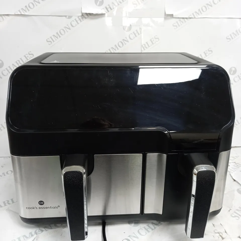 BOXED COOK'S ESSENTIALS 7.7L DUAL AIR FRYER IN BLACK