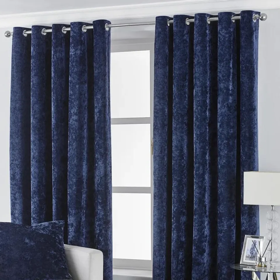 ELISHA POLYESTER ROOM DARKENING EYELET  CURTAINS 168 × 137cm