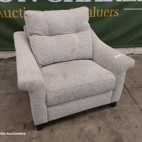 QUALITY BRITISH DESIGNER G PLAN RILEY SNUGGLER CHAIR KAMPALA GIRONA SMOKE FABRIC