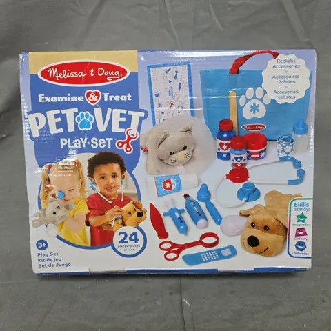 BOXED AND SEALED MELISSA & DOUG EXAMINE & TREAT PET VET PLAY SET