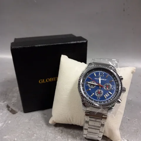GLOBENFELD EXPEDIENT STEEL BLUE DIAL WATCH