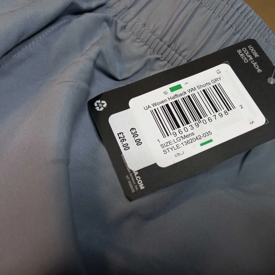 UNDER ARMOUR GREY SPORTS SHORTS - LARGE