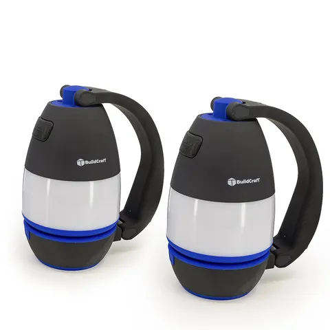 BUILDCRAFT SET OF 2 RECHARGEABLE 3 IN 1 LANTERNS IN BLUE