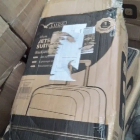 BOXED LUGG 40CM JETSET SUITCASE BLACK WITH BROWN 