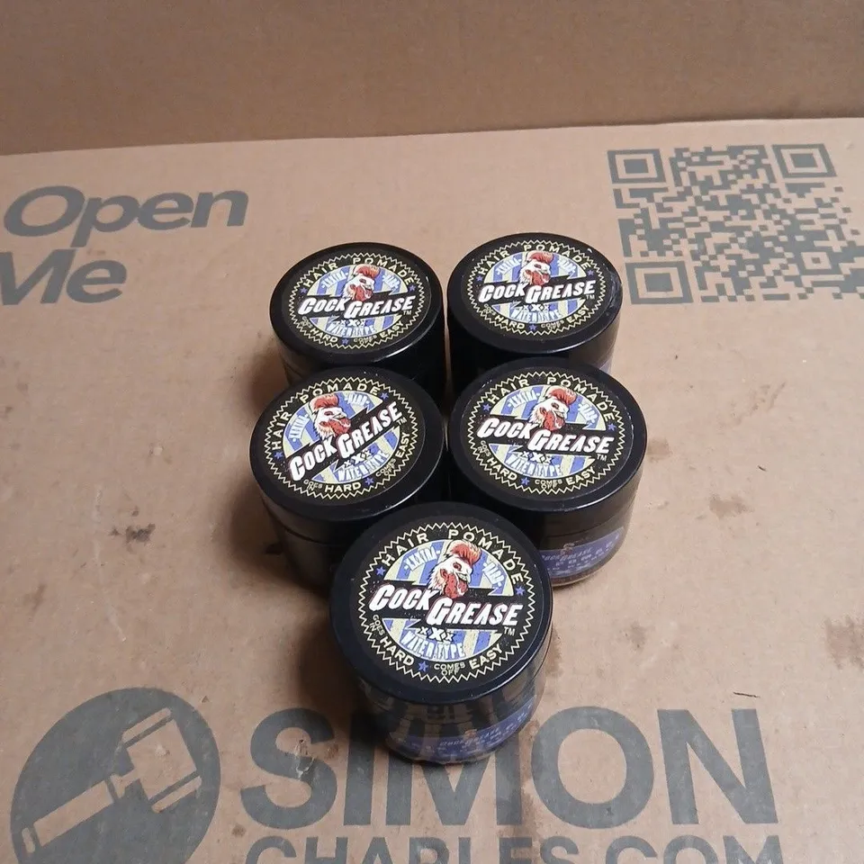 BOX OF APPROXIMATELY 90 X COCK GREASE XXTRA HARD HAIR POMADE WATER TYPE 50G