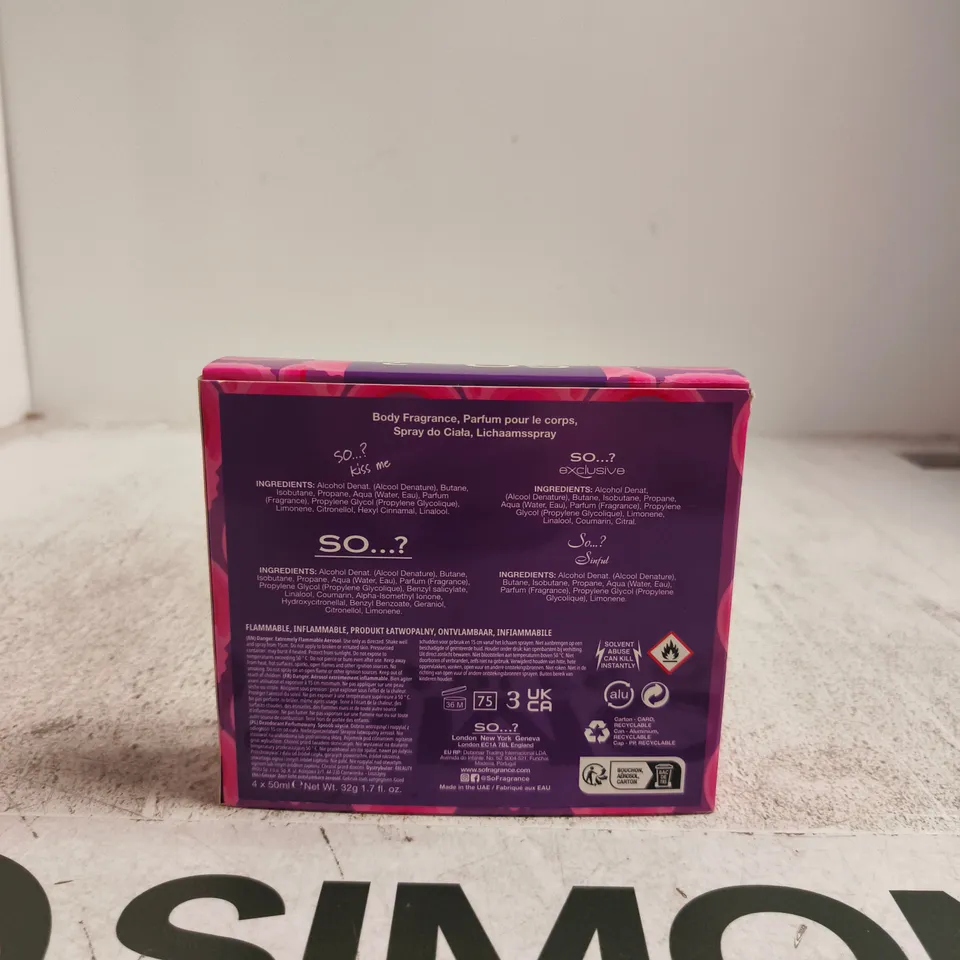 SO...? BODY FRAGRANCE GIFT SET – 4 X 50ML