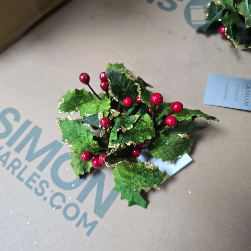 2 BOXES GISELA GRAHAM SMALL CHRISTMAS DECORATIONS 