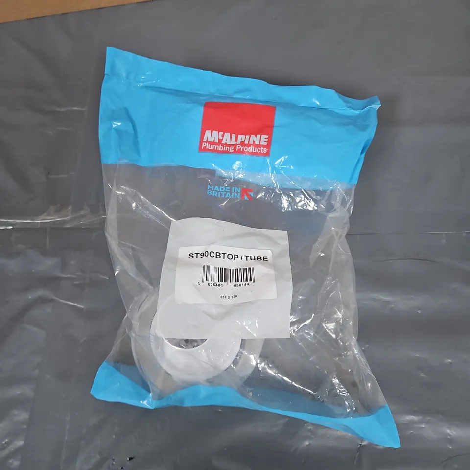 MCALPINE PLUMBING ST90CBTOP+TUBE CHROME PLATED BRASS FLANGE & DIP TUBE