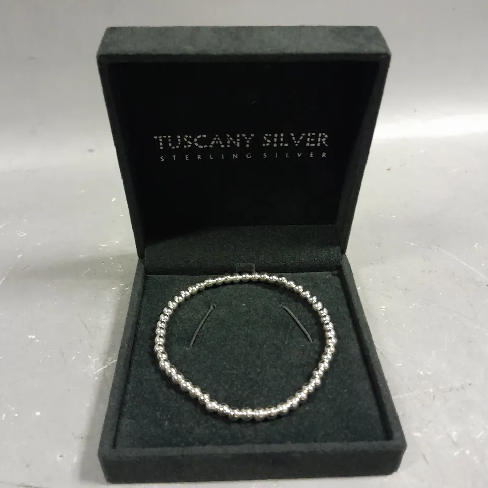 TUSCANY SILVER BEADED BRACELET 