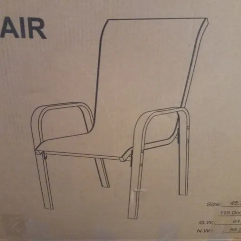 BOXED SET OF 6 KD STEEL STACKING CHAIRS - BLACK