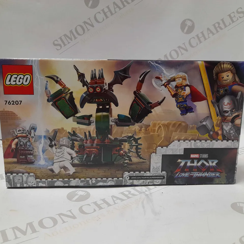 BRAND NEW BOXED LEGO THOR LOVE AND THUNDER ATTACK ON NEW ASGARD