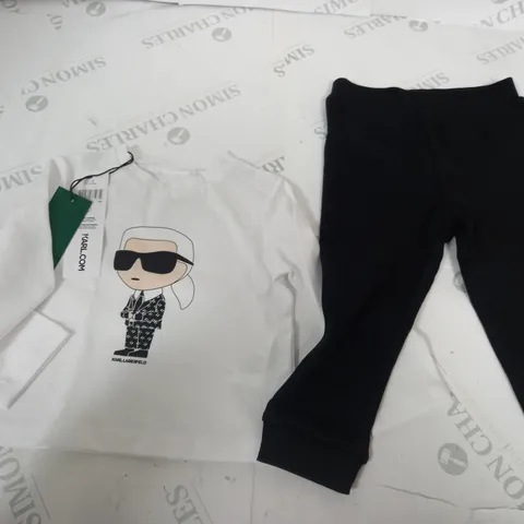 KARL LAGERFELD KIDS T-SHIRT & PANTS - 18 MONTHS 