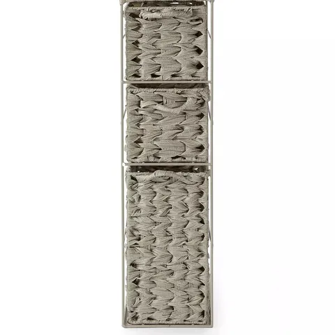 3 TIER WOVEN SLIM BATHROOM STORAGE DRAWERS