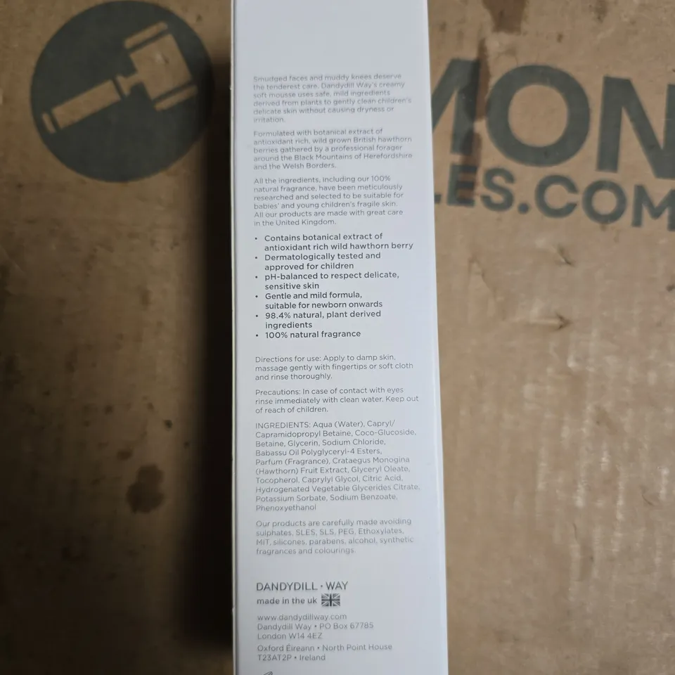DANDYDILL WAY BABY CLEANSING MOUSSE – WILD HAWTHORN – 150ML