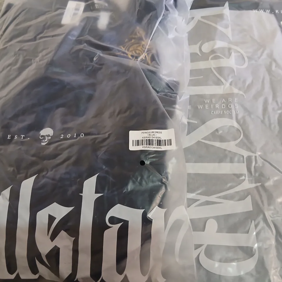 APPROXIMATELY 50 ITEMS OF ASSORTED BRAND NEW KILLSTAR CLOTHING TO INCLUDE; GARDEN OF VENOM MIDI DRESS AND PERICULUM DRESS